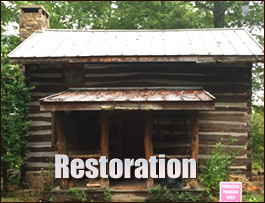 Historic Log Cabin Restoration  Merritt, North Carolina